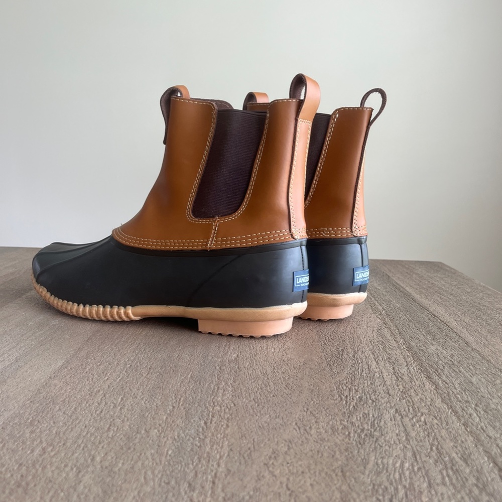 NWOT Men's Lands' Chelsea End Duck Boot Size 12D Tan - Picture 4 of 11